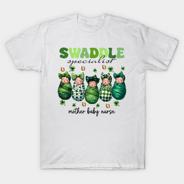 Swaddle Specialist Mother Baby Nurse cool mothers day T-Shirt by KawaiiFoodArt